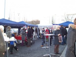 Christmas market at the book shop...