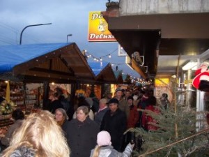 The Christmas Market on the bank of the Rhine