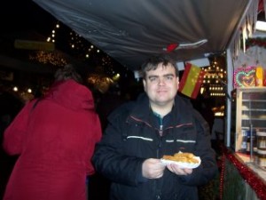 Eating Churros - a Spanish speciality